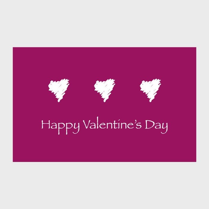 Purple Hearts Valentine's Day Card