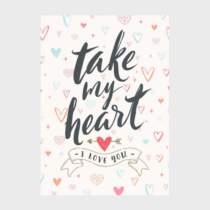 Take My Heart Valentine's Day Card