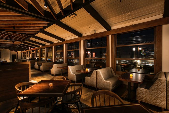 Castaway Restaurant interior with romantic lighting