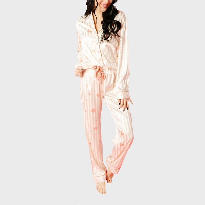 Rachel Parcell Satin Jacquard Pajama Set