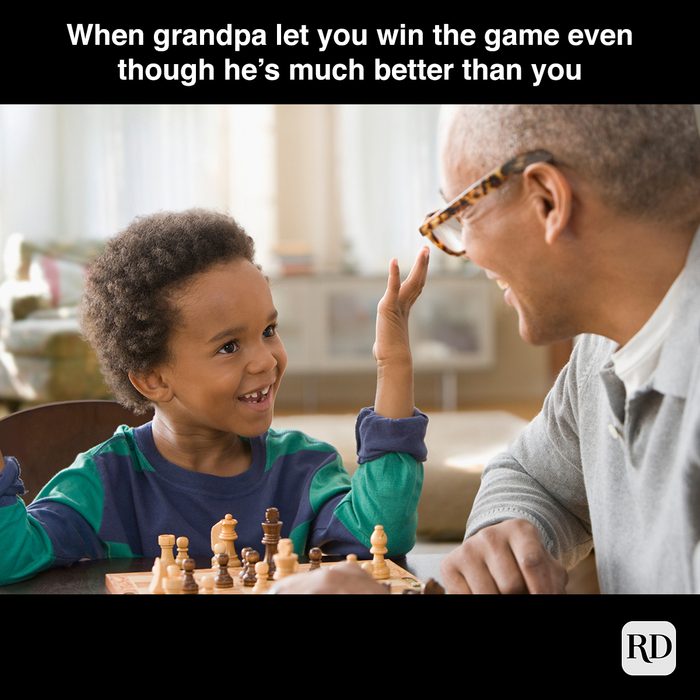 When Grandpa Let You Win The Game Even Though Hes Much Better Than You 
