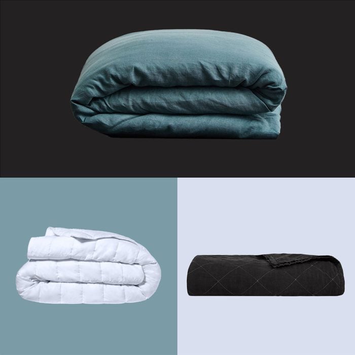 collage of three blankets