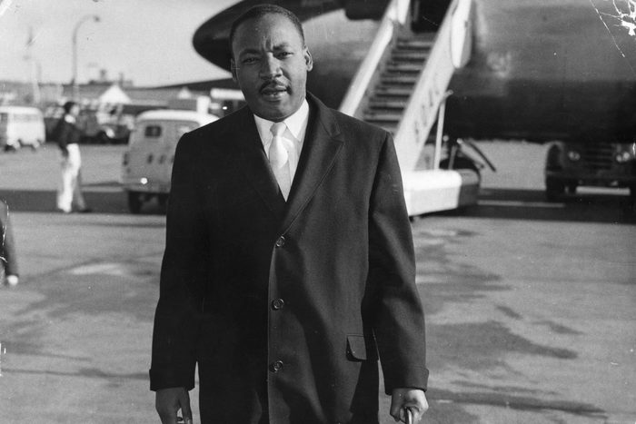 Martin Luther King Jr Deplaning In London