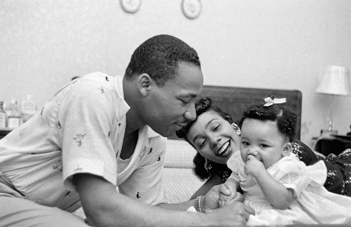 Martin Luther King At Home With His Family