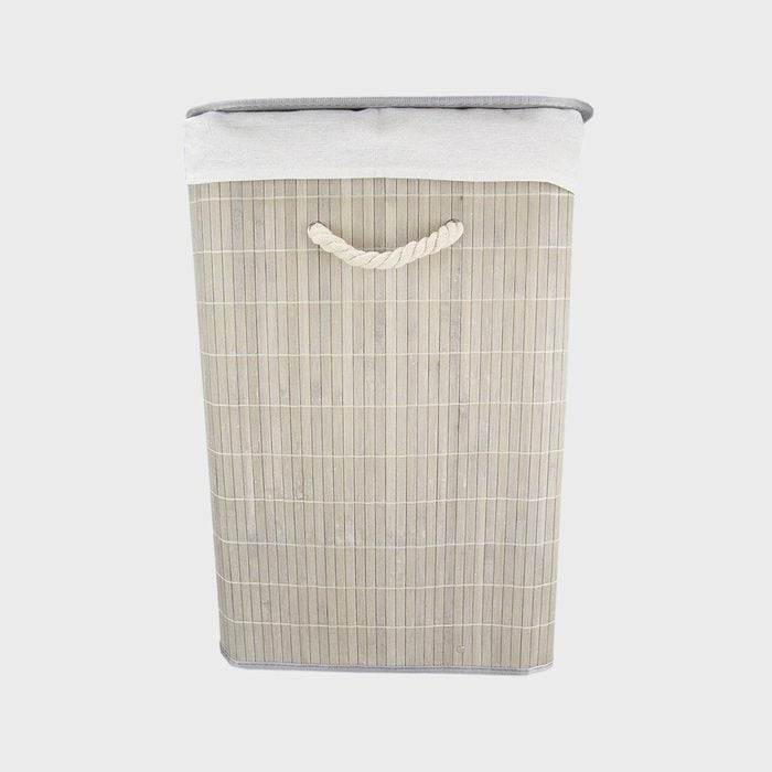 Sand And Stable Bamboo Rectangular Laundry Hamper 