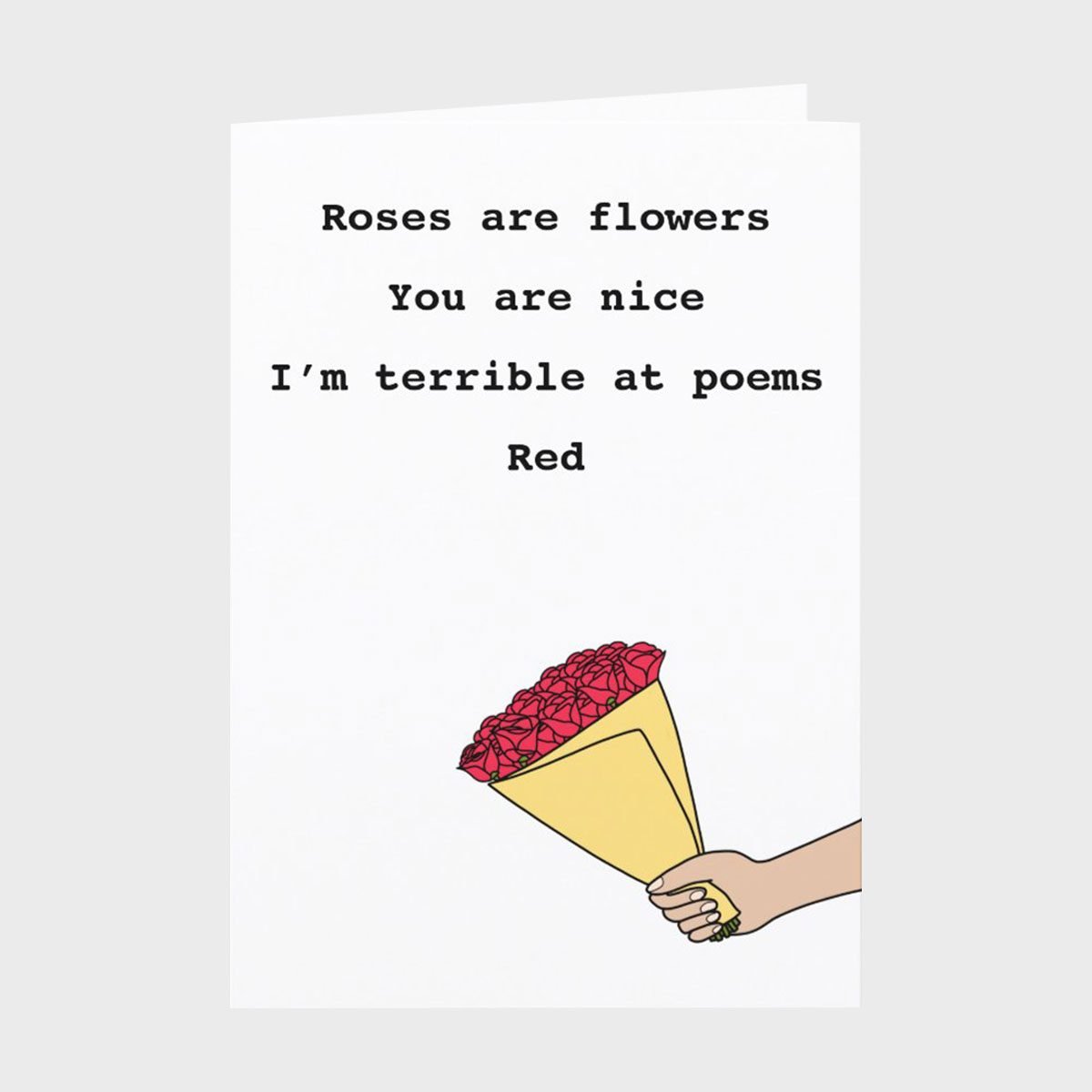 Terrible Poem Valentines Day Card