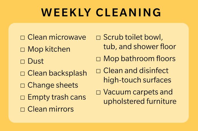 Weekly Cleaning Graphic