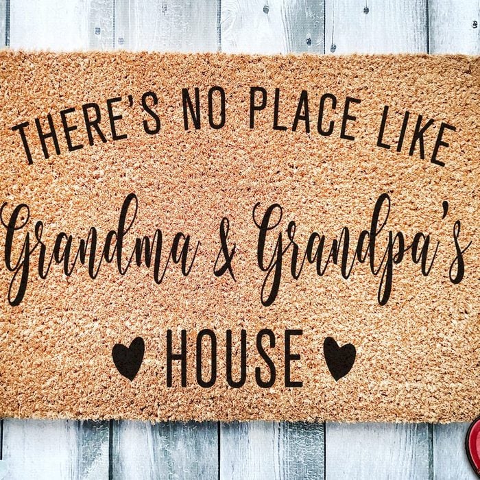 Wood By Stu There's No Place Like Grandma & Grandpa's House Door Mat
