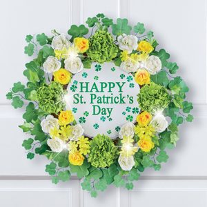 Artificial Floral Wreath St Patricks Day Ecomm Via Walmart