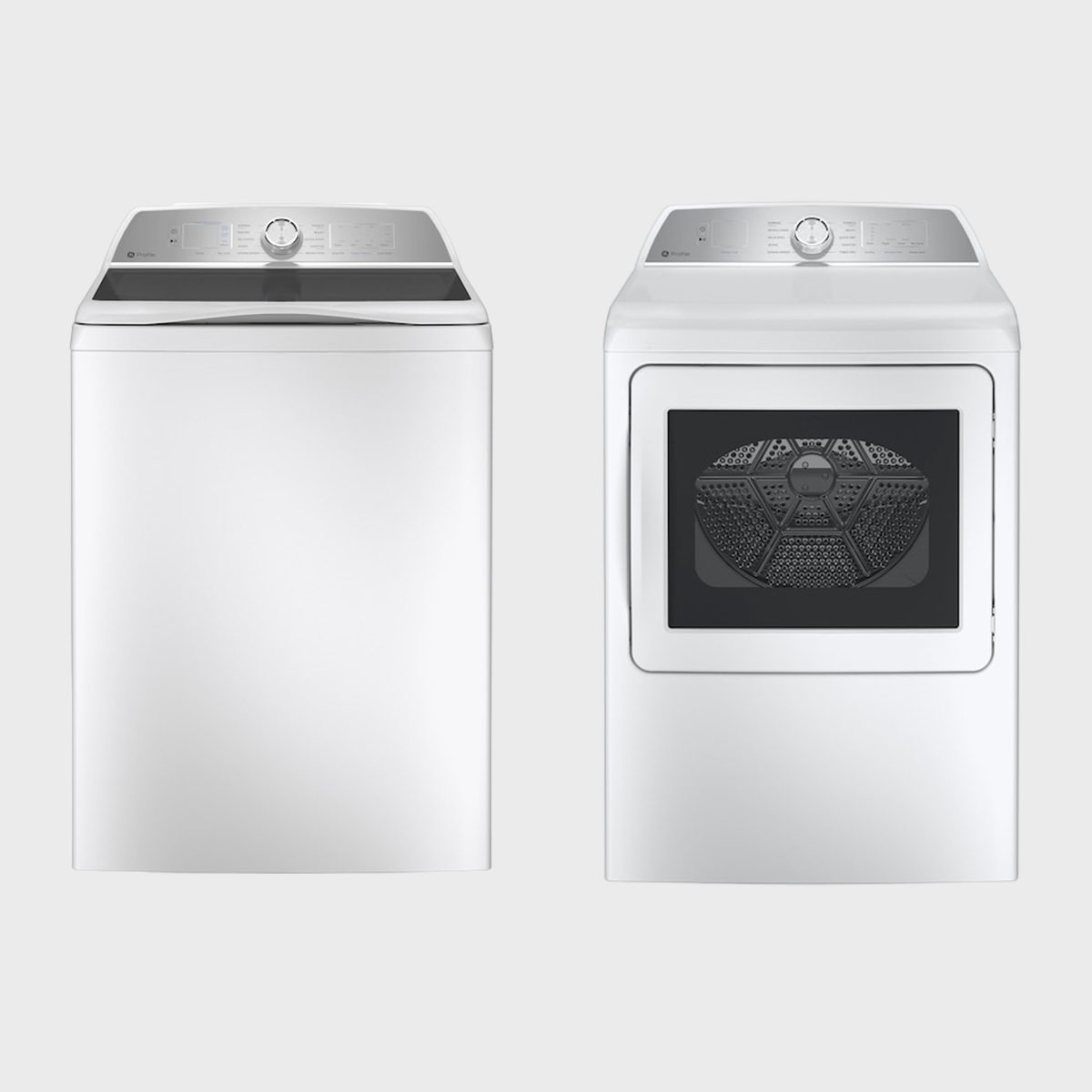 Ge Profile High Efficiency Top Load Washing Machine With Flexdispense And Electric Vented Dryer