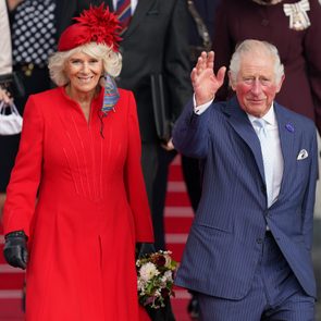 Prince Charles, Prince of Wales and Camilla, Duchess of Cornwall leave after attending the opening ceremony of the sixth session of the Senedd at The Senedd on October 14, 2021 in Cardiff, Wales.