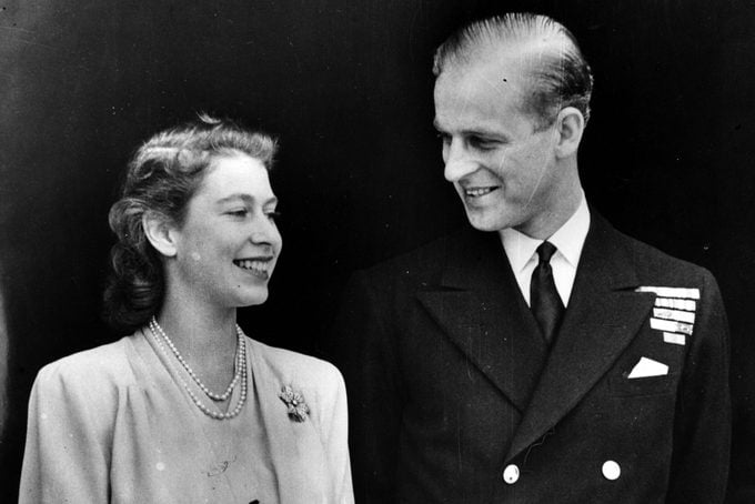 1947: Princess Elizabeth and the Duke of Edinburgh. (Photo by Central Press/Getty Images)