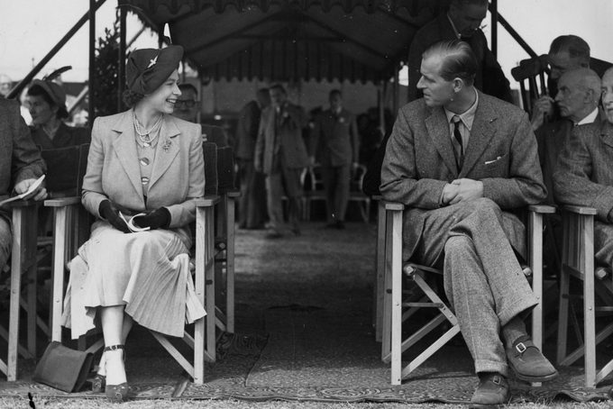 Princess Elizabeth and the Duke of Edinburgh attending the Royal Horse Show at Windsor, 12th May 1949. (Photo by Douglas Miller/Keystone/Hulton Archive/Getty Images)