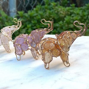 Hand Wired Crystal Lucky Elephant Wire Ecomm Via Etsy.com