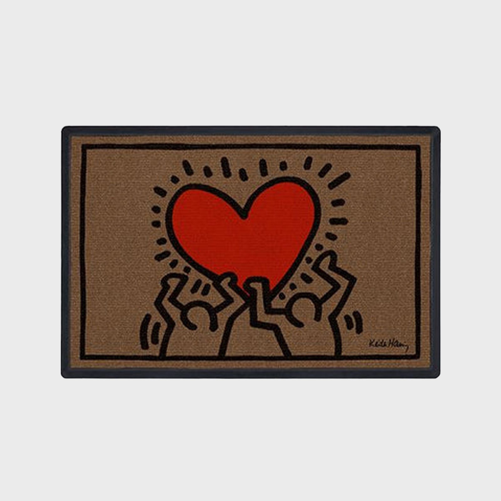 Ruggable Keith Haring Holding Heart Doormat