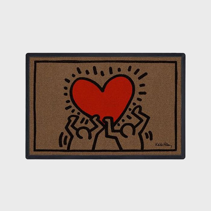 Ruggable Keith Haring Holding Heart Doormat