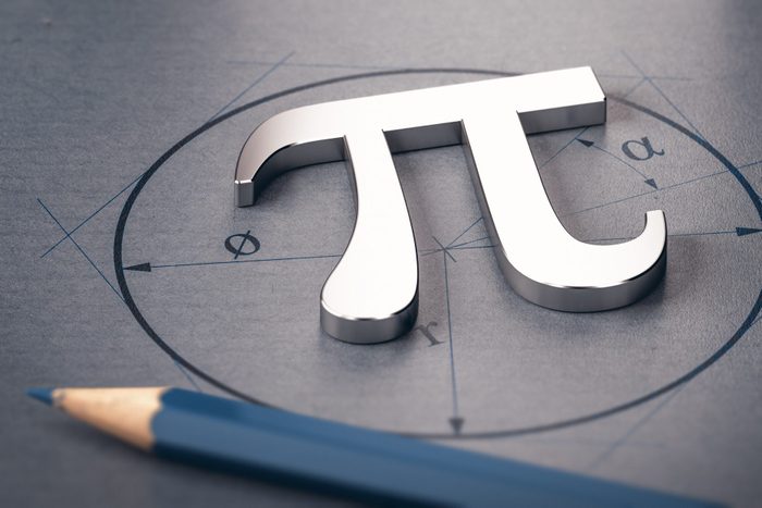 pi letter over a circle drawing near a pencil