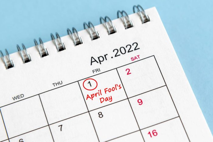 April Fool's Day Circled on Calendar