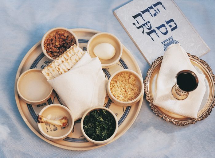 Close-Up of Traditional Jewish Food
