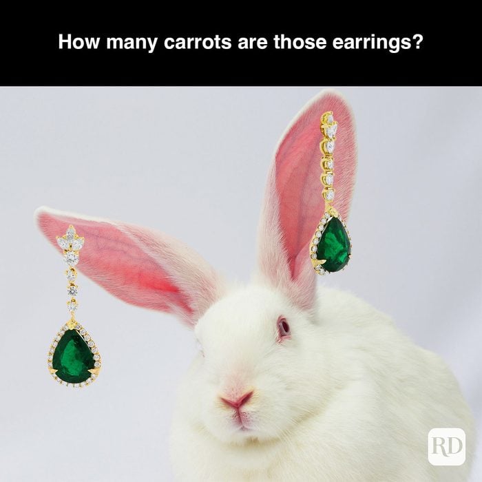 35 Hilarious Easter Memes That Will Make Any-Bunny Laugh Text: How many carrots are those earrings?