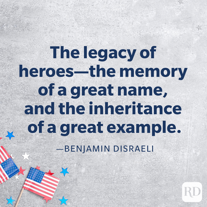 Benjamin Disraeli Memorial Day Quote