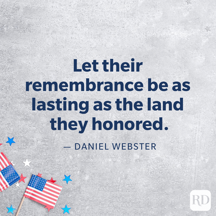 Daniel Webster Memorial Day Quote