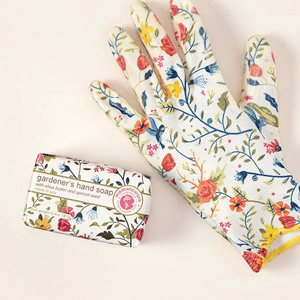 Floral Printed Weeder Glove Spa Gift Set Ecomm Via Uncommongoods