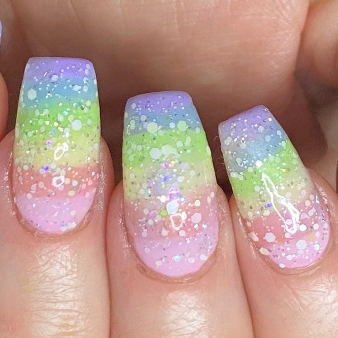 Muted Easter Egg Stripes Ecomm Via Newbie Nails77 Instagram