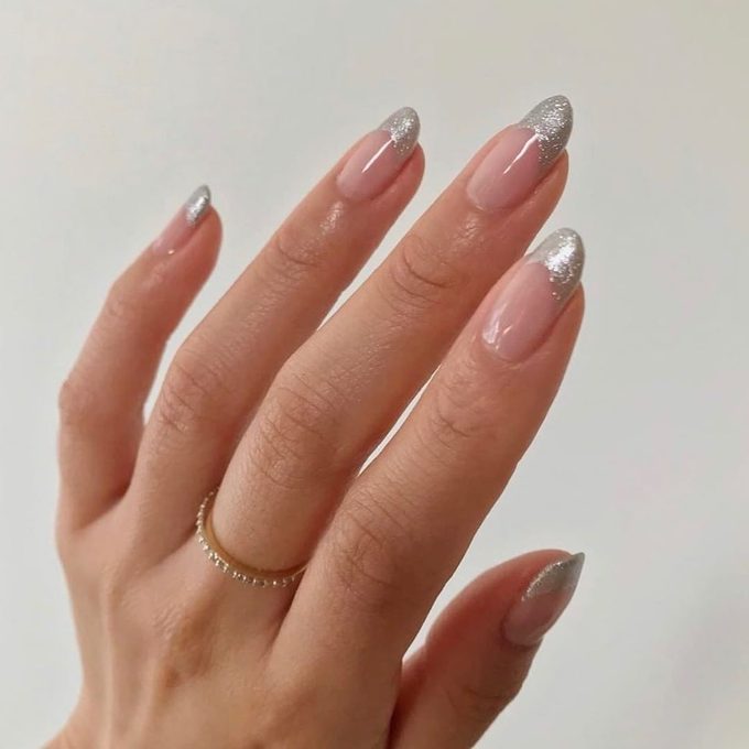Sparkly French Manicure Ecomm Via Glosslab Instagram.com