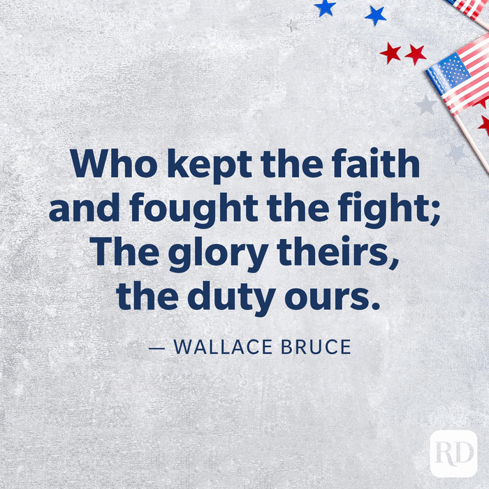 Wallace Bruce Memorial Day Quote