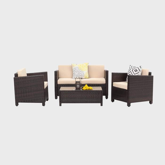 Darnley+wicker Rattan+4+ +person+seating+group+with+cushions Red Barrel Ecomm Via Wayfair