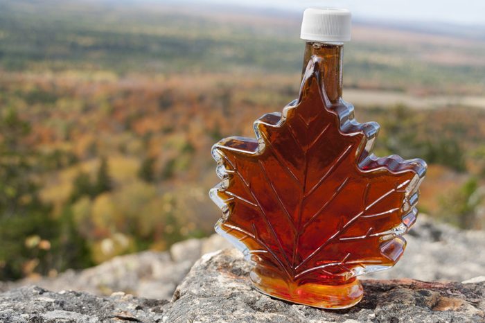 Maple Syrup with Fall Foliage