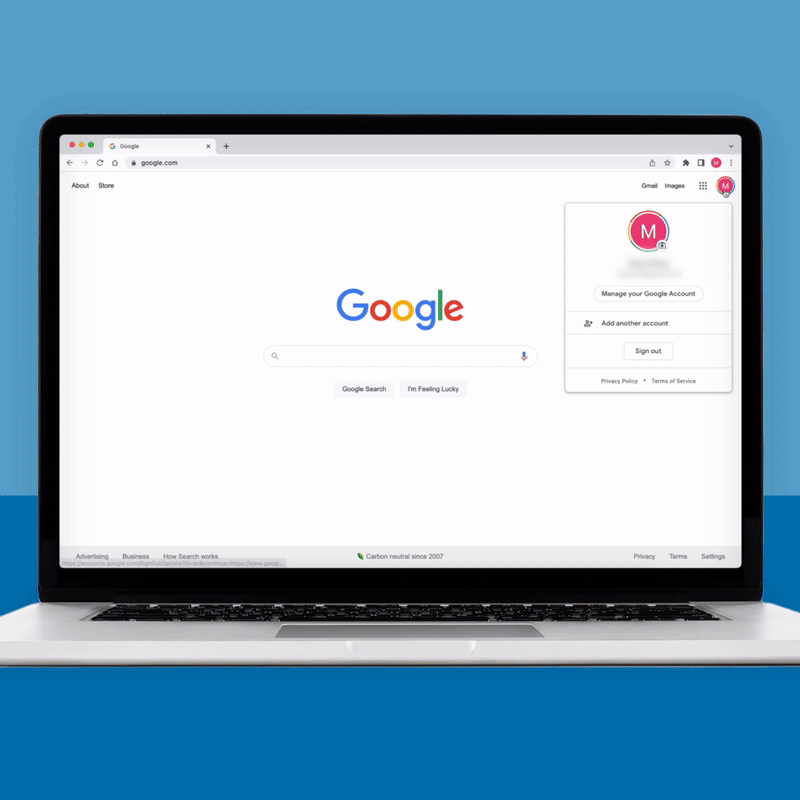 GIF of how to turn on Google Two Factor Authentication