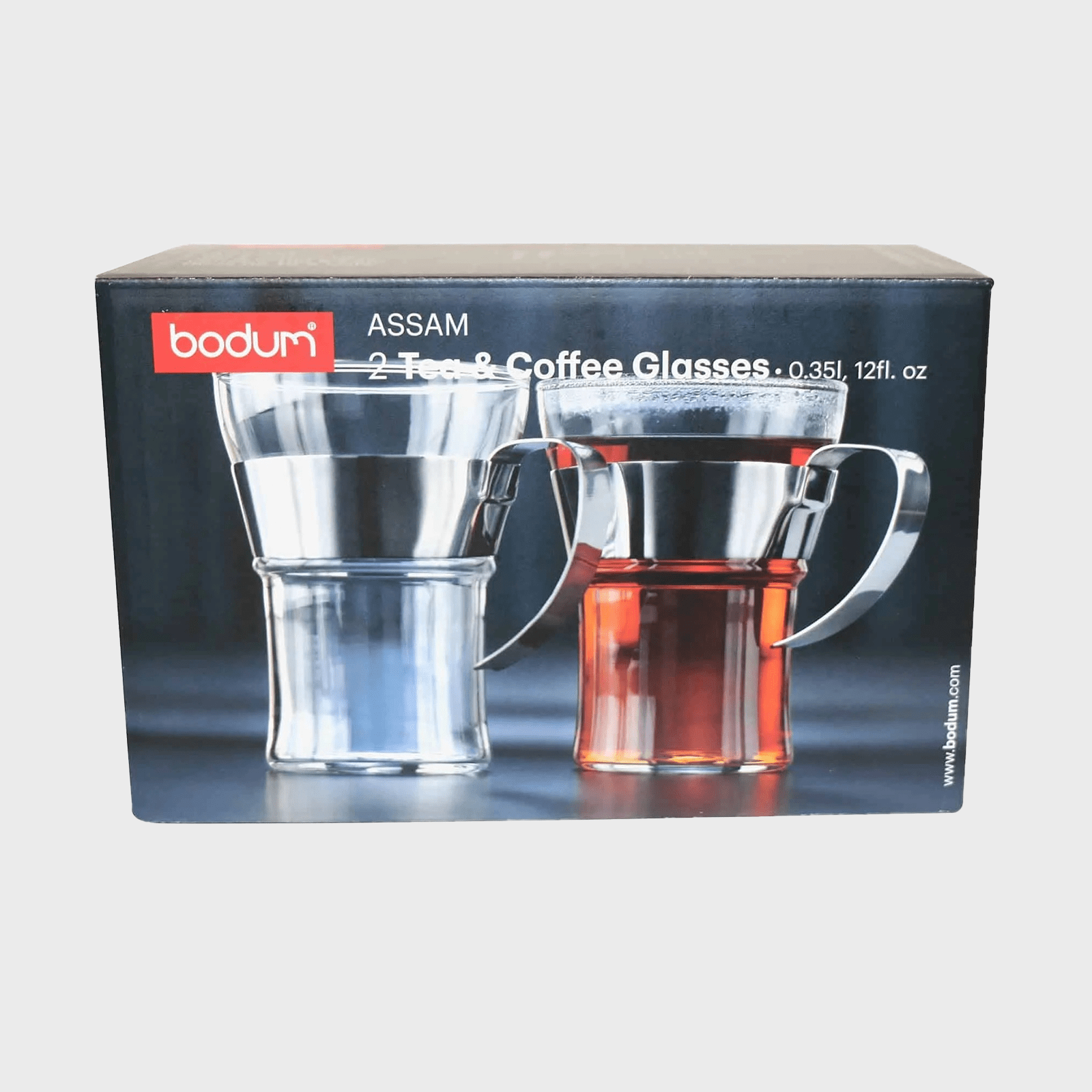 Bodum Assam 2 Tea Coffee Glasses Stainless Steel Handle Ecomm Via Coffeebean