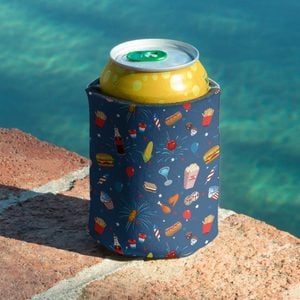 4th Of July Snacks Drinks Pattern Kawaii Can Cooler Ecomm Via Zazzle.com