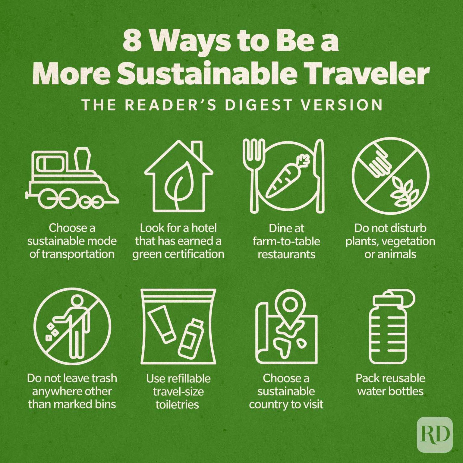 ways to travel more sustainably testo