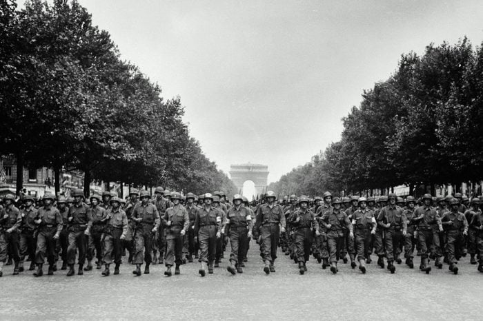 AMERICAN TROOPS during World war II inFRANCE, AUGUST 29, 1944