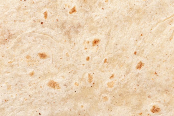 Mexican tortilla wrap close up