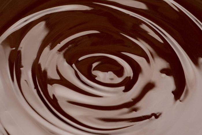 full frame of chocolate syrup