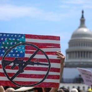 Activists rally against gun violence demanding action from lawmakers on June 8, 2022 in Washington, United States.
