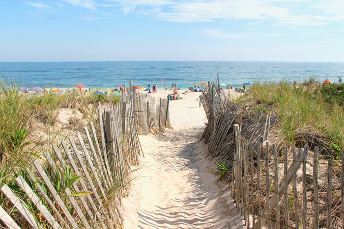 Beach entrance on the dunes