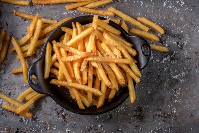 French Fries in a cast iron bowl