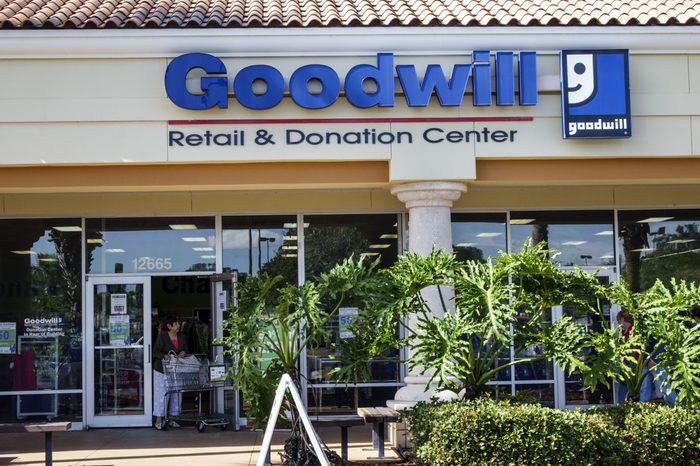 The entrance to the Goodwill Retail & Donation Center in Naples, Florida.
