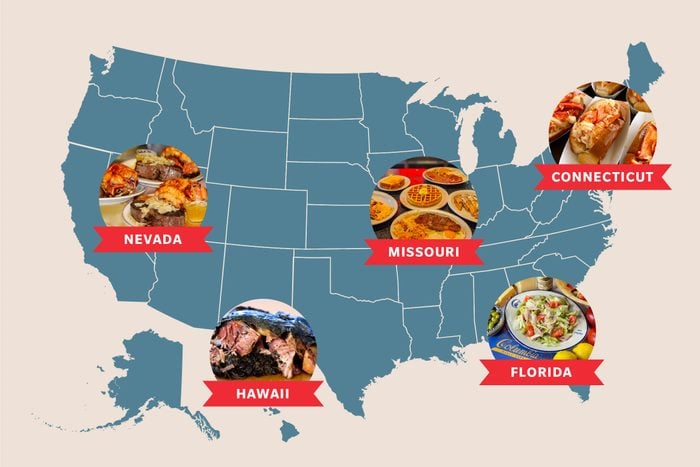 US Map featuring The Best Traditional Restaurant In Every State