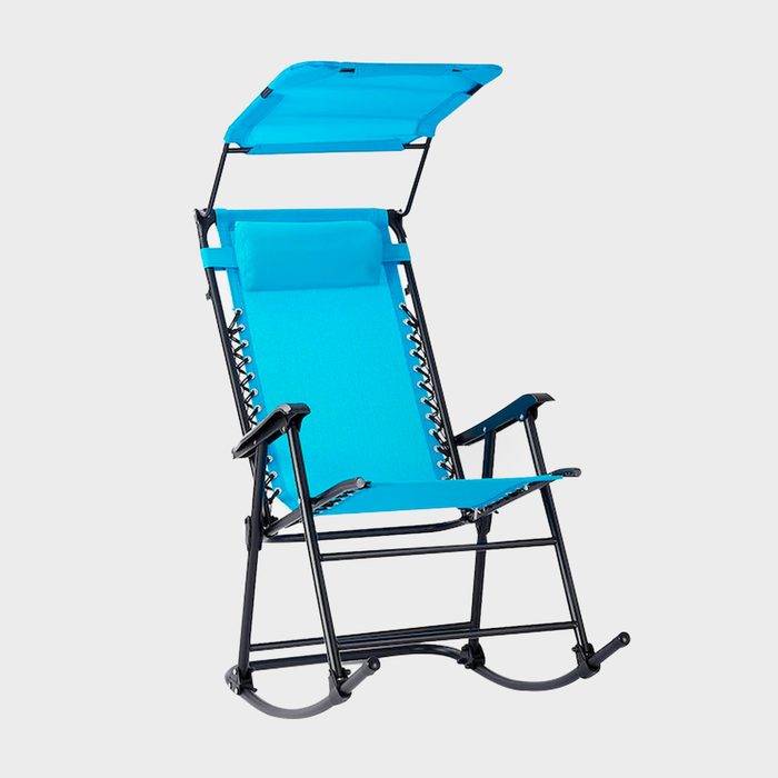 Clihome Black Metal Frame Zero Gravity Chair(s) With Blue Sling Seat Ecomm Lowes.com
