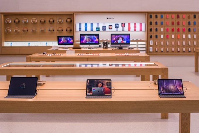ipads on display at an apple store