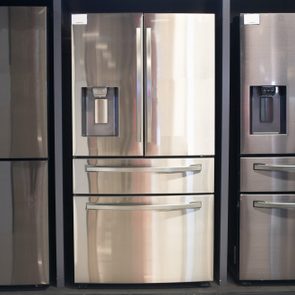 Three refrigerators in a row