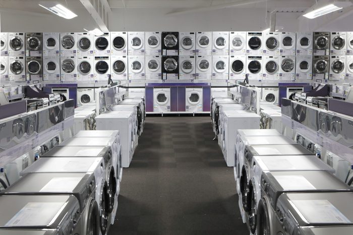 White goods in electrical shop