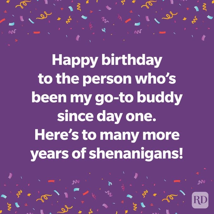 Happy Birthday Message on purple background