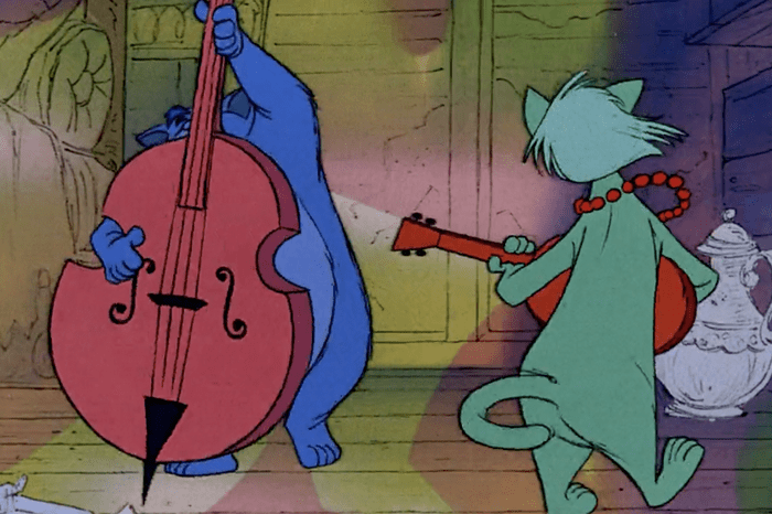 dancing cats from the Aristocats animated Disney movie